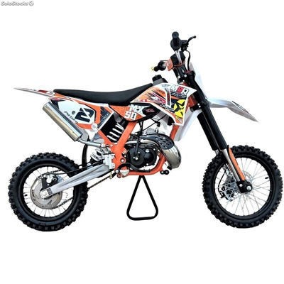 Mini moto cross M2R XXL 50cc replica ktm Arranque a Patada - Montado, Naranja - Foto 3