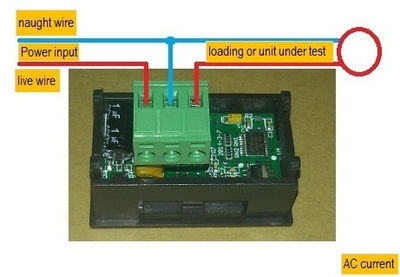 Mini panel medidor de corriente amperímetro AC LED medidor amperímetro digital - Foto 2