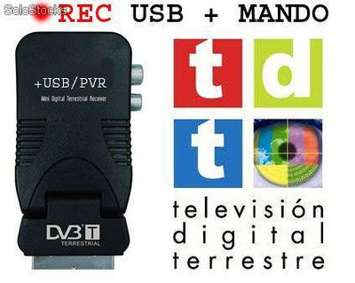 Mini TDT Directo al Euroconector + Mando + Grabador por USB PCR