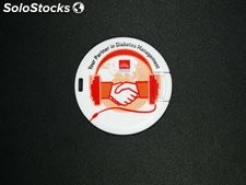 Mini unidad USB flash en forma de tarjeta redonda con logo personalizado