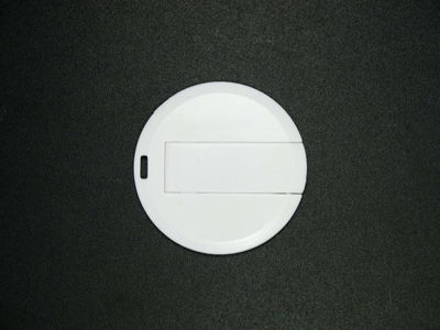 Mini unidad USB flash en forma de tarjeta redonda con logo personalizado - Foto 2