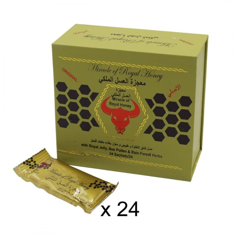 Miel Aphrodisiaque Miracle of Royal Honey 24 Sachets au Maroc Hoojan