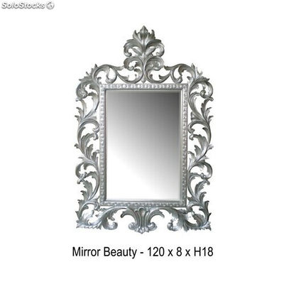 miroir baroque beauty - colori: bois argenté