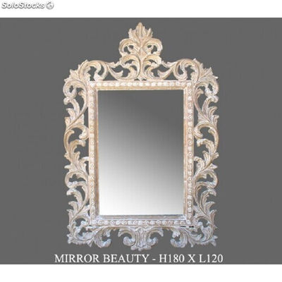 miroir baroque beauty - colori: bois cérusé