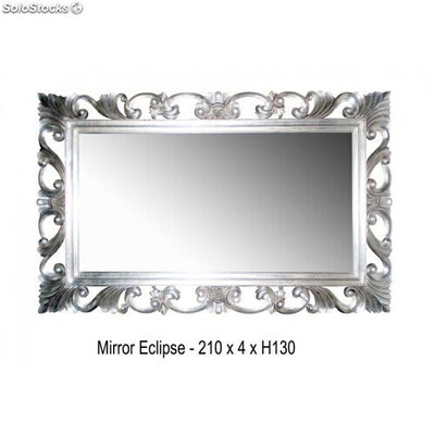 miroir baroque eclipse - colori: bois argenté