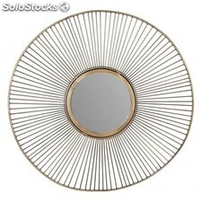 miroir rond en métal doré d 90 cm