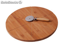 Mk Bamboo venezia - Pizza Board with Cutter