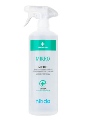MK300 Desinf hidroalic.Viricida/Biocida/Superficies/Textil/Piel 1L.Autor.Sanidad