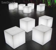 Mobiliario Luminoso Cubic Cerrado Blanco Traslúcido 43 x 43 x 43