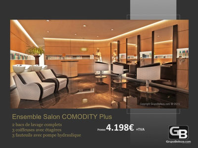 Mobilier Salon de Coiffure, Salon complet Comodity Plus - 4198€