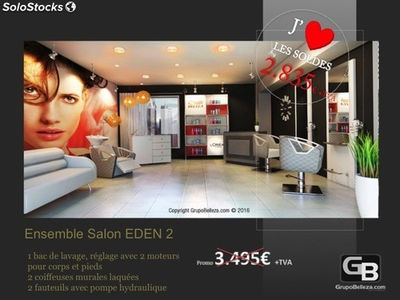 Mobilier Salon de Coiffure, Salon complet: Eden - Promo 2.835€!