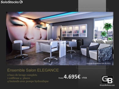 Mobilier Salon de Coiffure, Salon complet: Elegance - Promo 4.695€!