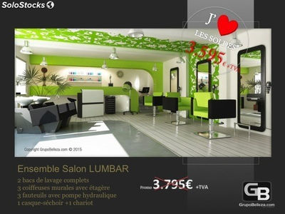 Mobilier Salon de Coiffure, Salon complet: Lumbar - Promo 3.595€!