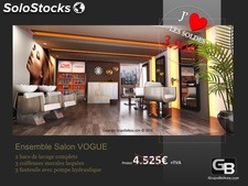 Mobilier Salon de Coiffure, Salon complet: Vogue - Promo 3.905€!