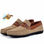 Mocassin homme confortables 100% cuir beige-tabac - 1