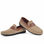 Mocassin homme confortables 100% cuir beige-tabac - Photo 3
