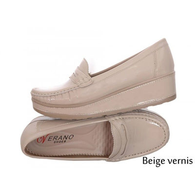 Mocassin Médical D&amp;#39;hivers Pour Femme Compensé &amp;quot;Venoshoes&amp;quot; Vernis - Photo 4