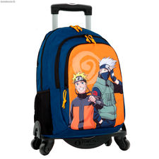 Mochila Escolar Naruto Doble Compartimento + Carro Toybags 360º