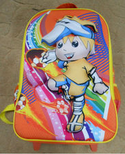 Mochila escolar Trolley niños mochila diseño fútbol mochila con ruedas niños