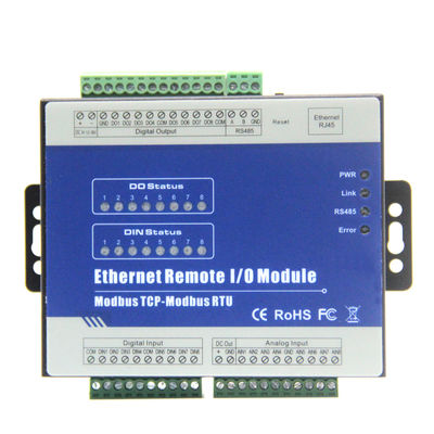 Modbus tcp Ethernet Remote io Module RS485 to RJ45 Converter ain+din+relay outpu - Foto 2