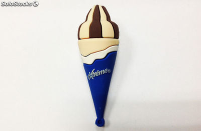 Modèle de la crème glacée au chocolat 4G Flash Drive pen drive Logo personnalisé - Photo 2