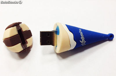 Modèle de la crème glacée au chocolat 4G Flash Drive pen drive Logo personnalisé - Photo 4