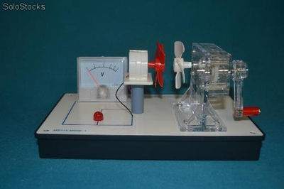 Modelo para demostrar energía eólica laboratorio física