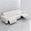 Moderno minimalista Caterpillar Beige tela blanca sofá multifuncional tamaño apa - 1