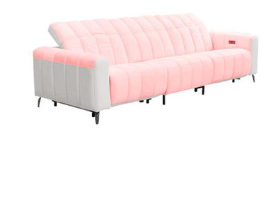 Moderno minimalista Caterpillar Beige tela blanca sofá multifuncional tamaño apa - Foto 4