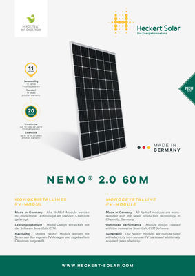 Modules solaires Heckert Solar 60C Mono 315wc (Poly et autres puissances dispo)