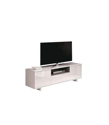 Modulo bajo television Zubia en acabado blanco/gris ceniza 46 cm(alto)150