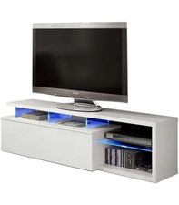 Mueble y panel para TV Monica madera blanco roto 