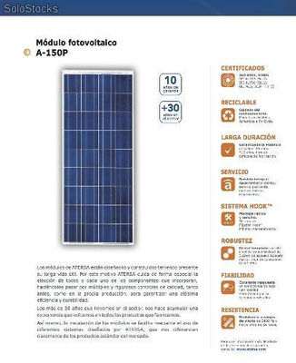 Módulos fotovoltaicos a-150p