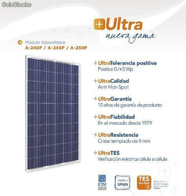 Módulos fotovoltaicos a-290p / a-295p ultra
