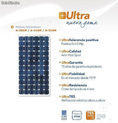 Módulos fotovoltaicos a-305m / a-310m / a-315m ultra
