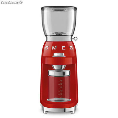 Molinillo de Café CGF01RDEU SMEG Rojo con Capacidad 350g | 30 niveles de molido