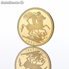 Monedas conmemorativas de plata bañada en oro