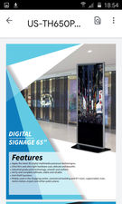 Moniteur d&#39;écran debout au sol de 55 pouces Affichage numérique LCD