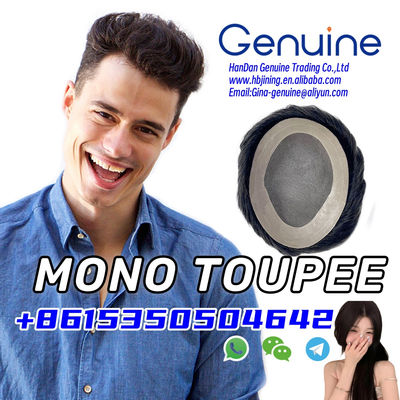Mono Color 1B10 Toupee Wig All Bleach Knots Human Hair Patch for Men whatsapp+86