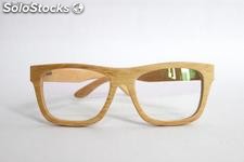 Montatura occhiale in legno da sole e da vista