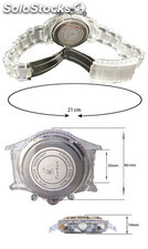 Montre chronographe analogique en polycarbonate transparent 40mm avec date