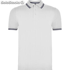 Montreal polo shirt s/s white/turquoise ROPO6629010112