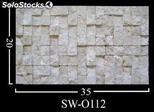 Mosaico in pietra naturale ( bianco Ibla ) 3d