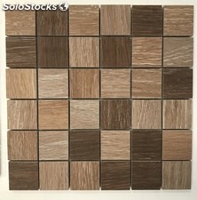 mosaico madera multicolor