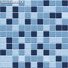 Mosaico para Piscinas Antideslizante MIX colores 2.5x2.5cm agrupado en 30x30 cm