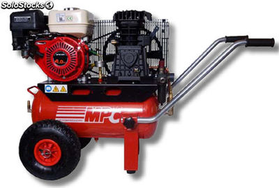 Motocompresor a gasolina 6.5HP , 2 calderines 18+18 litros - Foto 2