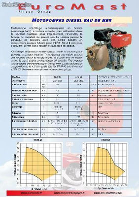 Motopompe diesel eau de mer modèle erm 50