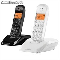 Motorola S1202 Telefono dect duo Blanco - Negro