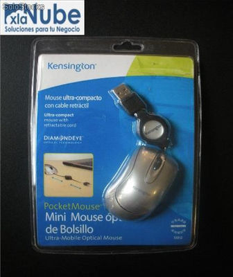 Mouse ultra compacto con cable rectractil marca kensington