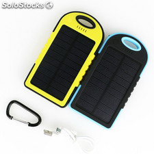 Móvil solar baterias Cargador powerbank 5000 mah con mosquetón